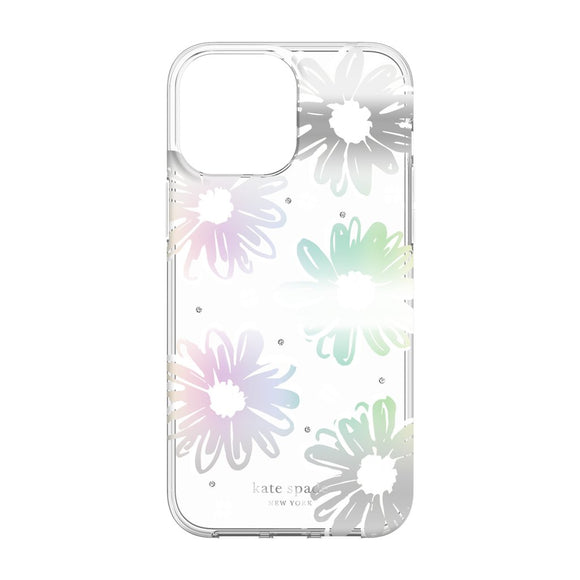 Kate Spade New York Protective Hardshell for iPhone 13 Pro Max- Daisy Iridescent