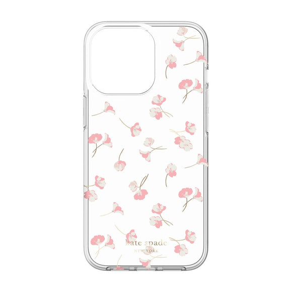 Kate Spade New York Protective Hardshell for iPhone 13 Pro- Falling Poppies