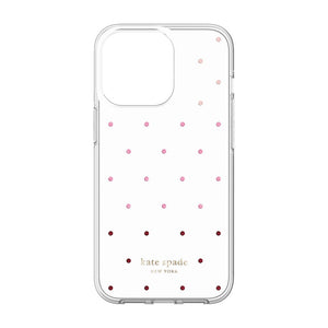 Kate Spade New York Protective Hardshell for iPhone 13 Pro- Pin Dot Ombre