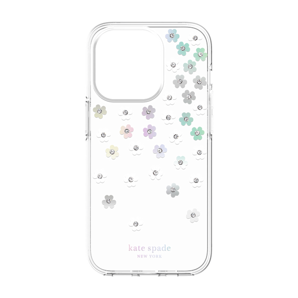 Kate Spade New York Scattered Flowers Protective Hardshell Case for iPhone 14 Pro
