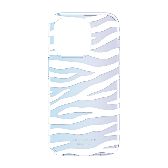Kate Spade New York White Zebra Protective Hardshell Case for iPhone 14 Pro