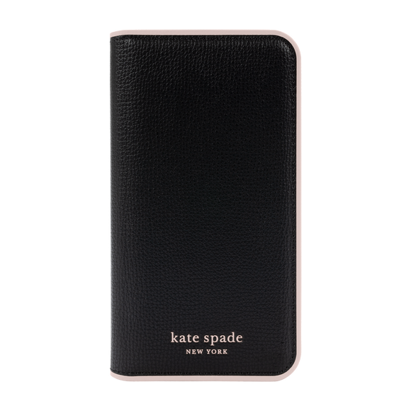 Kate Spade New York Black Folio Case for iPhone 14 Pro Max