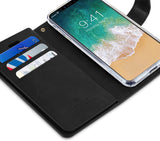 Mansoor Wallet Diary Case Black for iPhone 12 Mini
