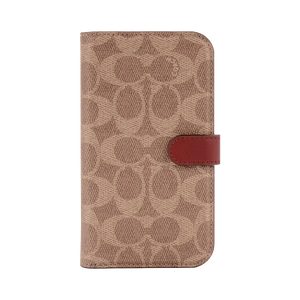 Coach Signature C Tan Wallet Case for iPhone 14 Pro Max