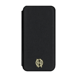 House of Harlow 1960 Black Leather Wallet/Gold Metallic Case for iPhone 7/8/SE (2020)