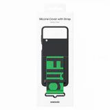 Samsung Silicone Cover with Strap Black for Galaxy Z Flip4