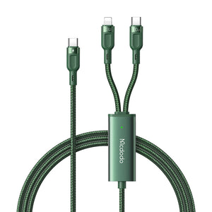 Mcdodo 2-in-1 PD Fast Charging Cable Type-C to Lightning & Type-C
