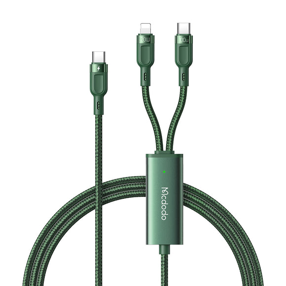 Mcdodo 2-in-1 PD Fast Charging Cable Type-C to Lightning & Type-C