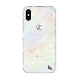 Kendall + Kylie Protective Clear Leopard/Holographic Foil Printed Case for iPhone X/Xs
