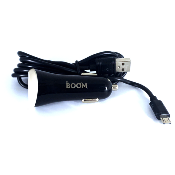 Dr Boom Micro Dual USB Car Charger with Mirco USB Cable