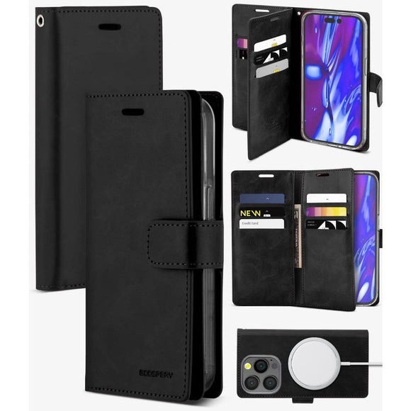 Goospery Mansoor 9 Card Wallet Phone Case for iPhone 14 Pro Max - Black