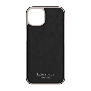 Kate Spade New York Wrap Case for iPhone 13- Black Vellum