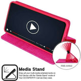 Goospery Wallet Case Pink for Galaxy S22+