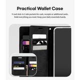 Goospery Wallet Leather Case Black for Galaxy S22 Ultra