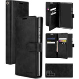Goospery Wallet Leather Case Black for Galaxy S22 Ultra