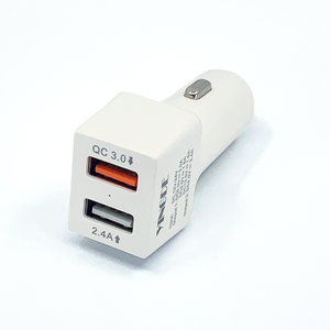 Yingde Dual USB Car Charger with QC 3.0 White